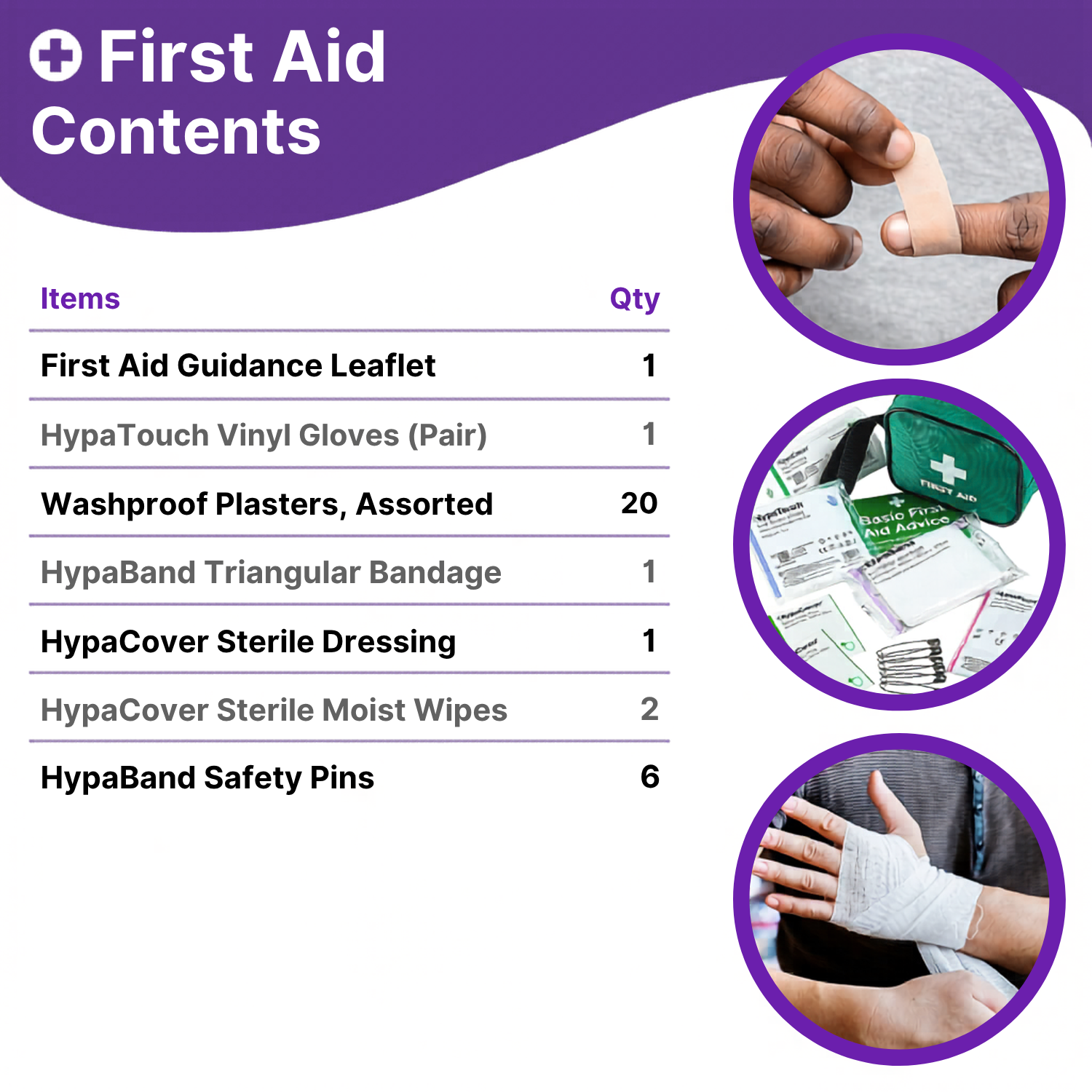 One Person First Aid Kit with Eye Wash
