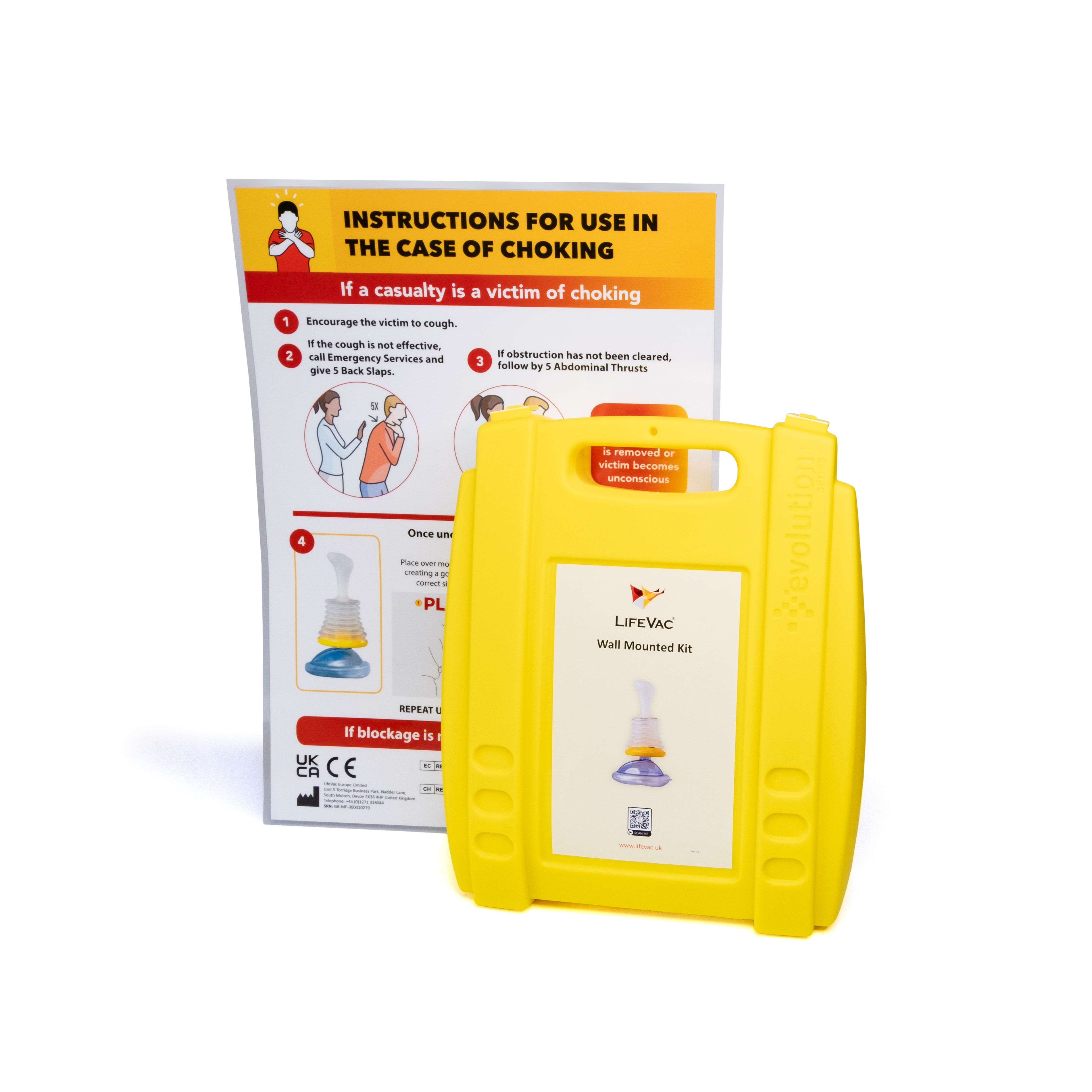 LifeVac® Wall Mounted Box & A3 BLS Poster (No Unit or Masks)
