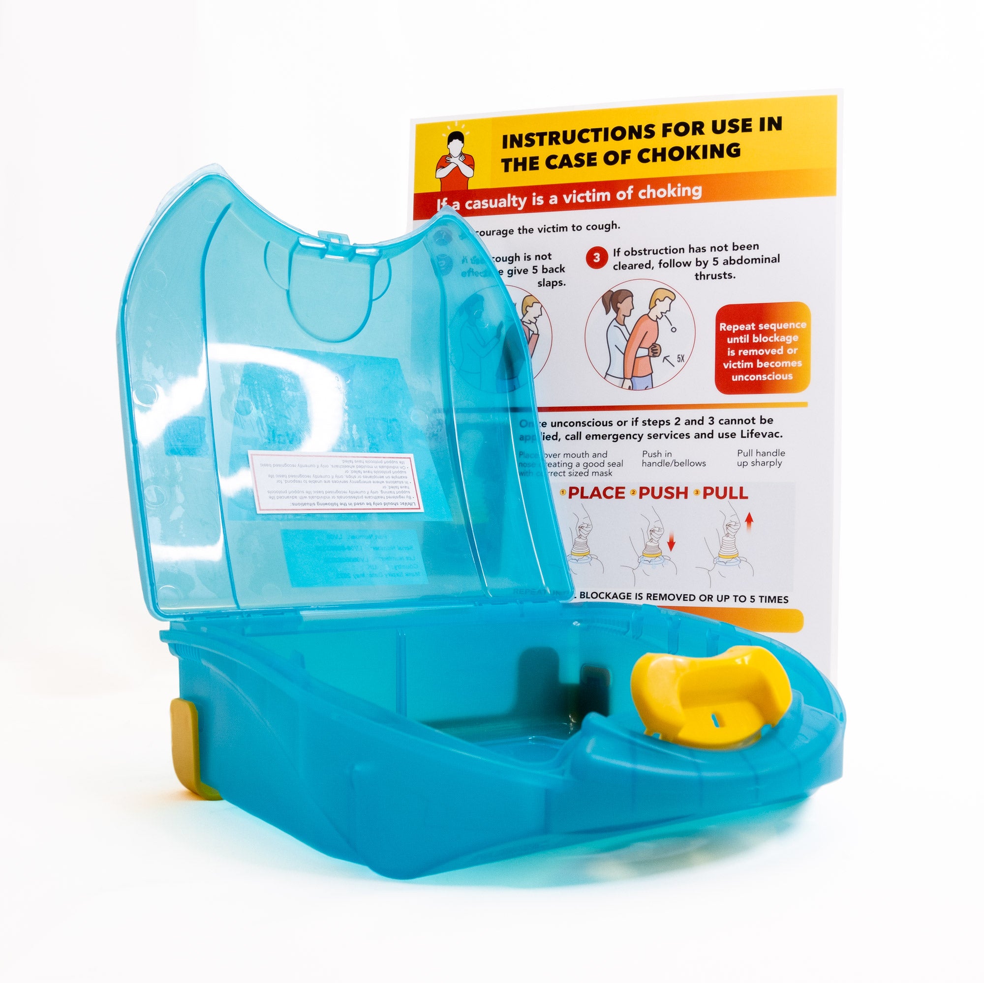 LifeVac® Wall Mounted Box & A3 BLS Poster (No Unit or Masks)