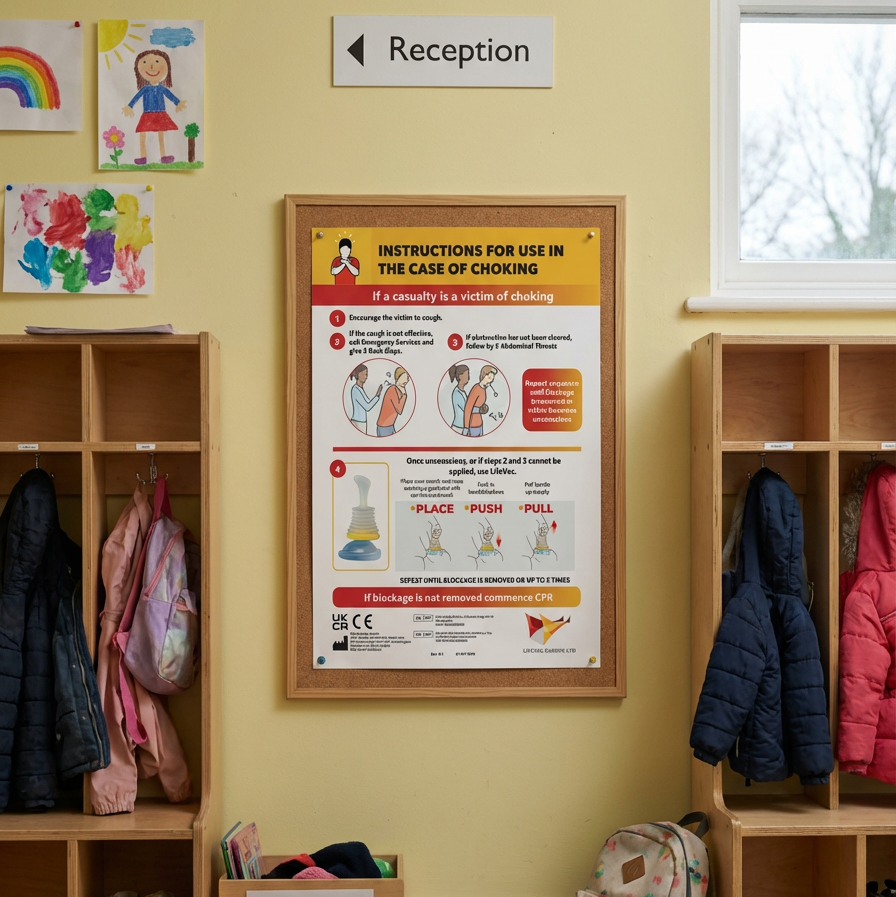 LifeVac® Wall Mounted Box & A3 BLS Poster (No Unit or Masks)