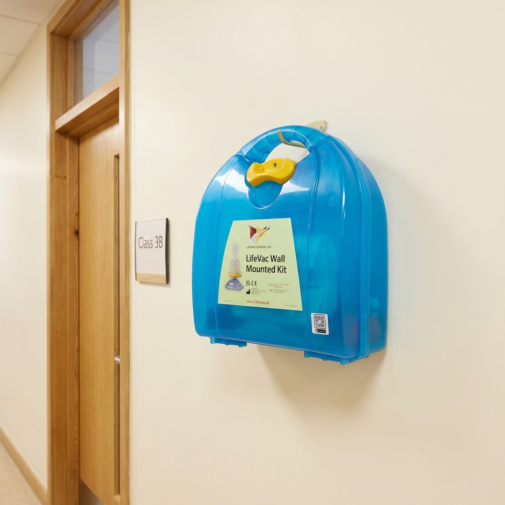 LifeVac® Wall Mounted Box & A3 BLS Poster (No Unit or Masks)