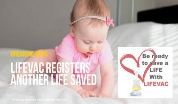 Bambina di 8 mesi salvata con LifeVac