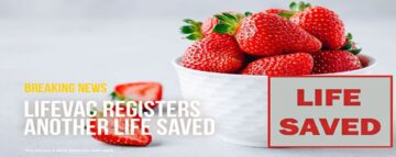 2 Jahre alte Drosseln an Erdbeeren, gerettet mit LifeVac