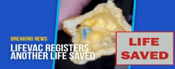 36-jähriger Chokes und LifeVac werden verwendet, um sein Leben zu retten