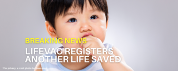 8 Monate alt erstickt an Orangenstücken und wird mit LifeVac gerettet